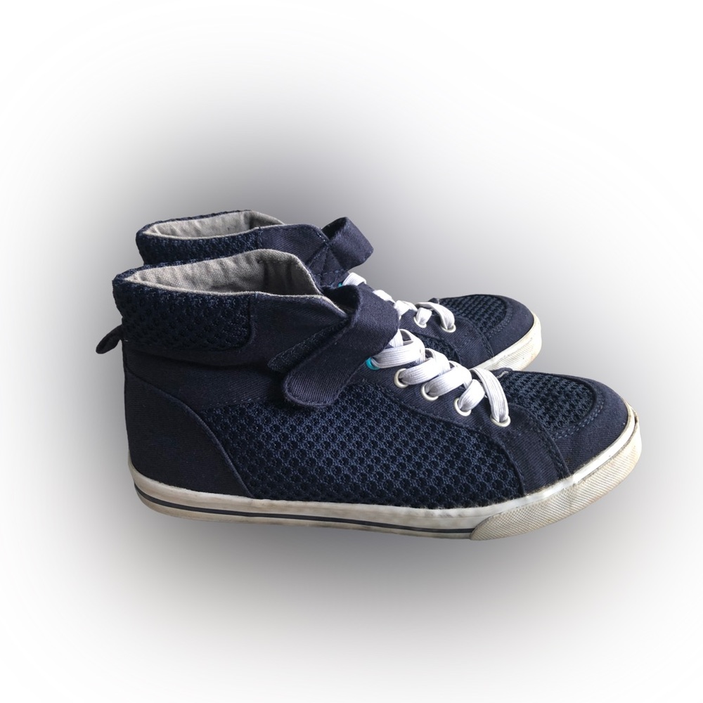 Gymboree Boys Blue Hightop Dress Sneakers